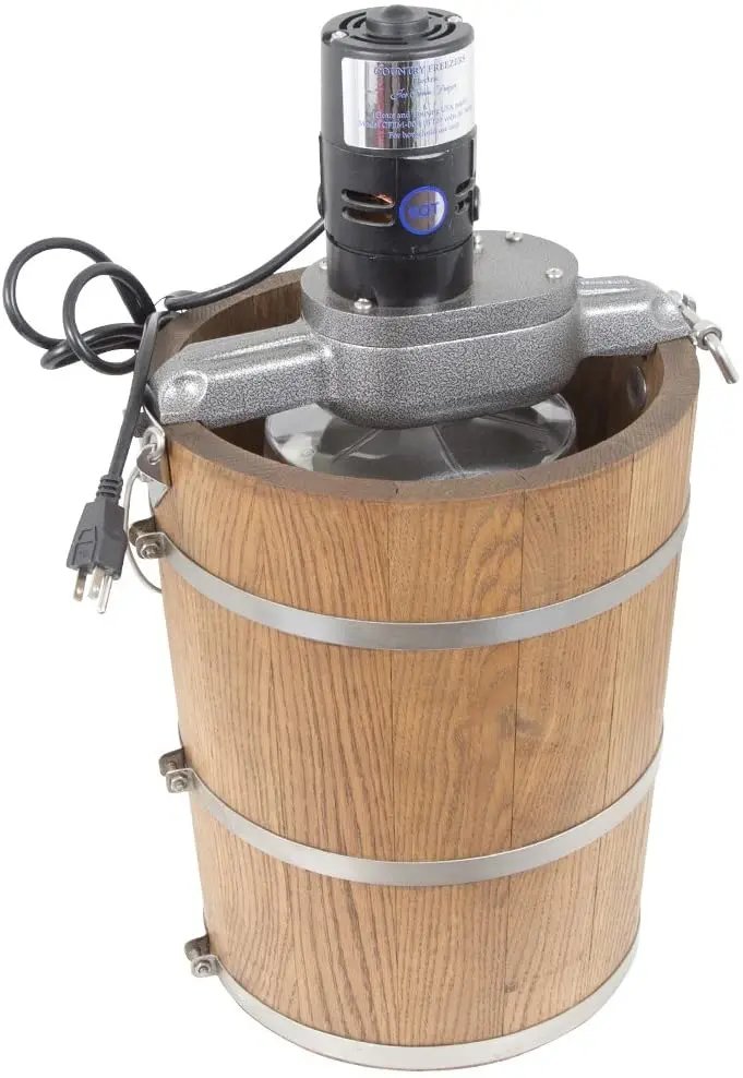 6-Quart Classic Wooden-Tub Electric Ice Cream Maker - Image 3