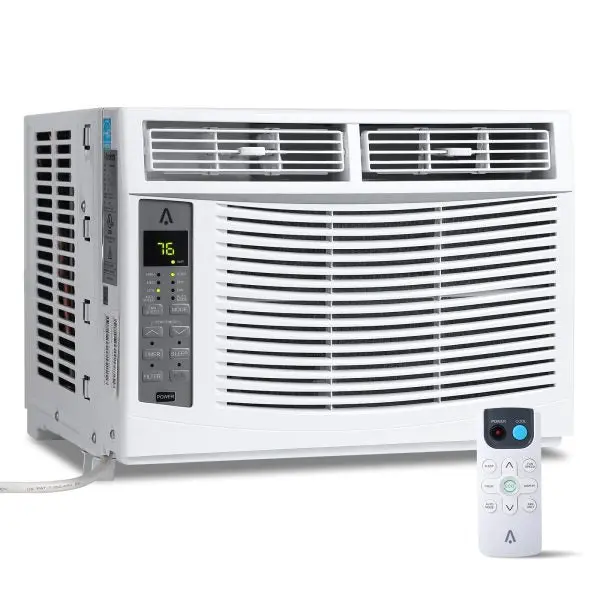 6,000 BTU Window Air Conditioner — 115V with Reusable Filter and Room Controls (Cools up to 250 sq ft)