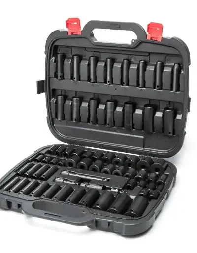 64-Piece 1/2-Inch Drive SAE/Metric Impact Socket Set – Professional Grade