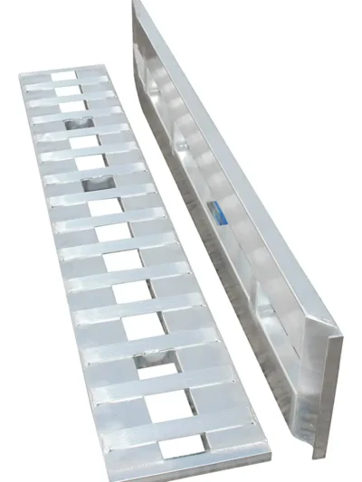 7′ x 15′ Aluminum Trailer Ramp – 6000 lb Capacity, Knife & Hook Ends