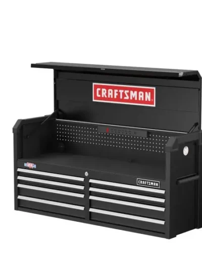 8-Drawer Black Steel Tool Chest — 51.5-Inch Wide Heavy-Duty Storage Solution