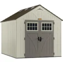 8 ft x 10 ft Metal-and-Resin Storage Shed in Vanilla Finish