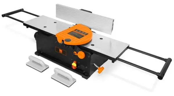 8-Inch Spiral Benchtop Jointer – 10-Amp Motor with Extendable Infeed and Outfeed Tables
