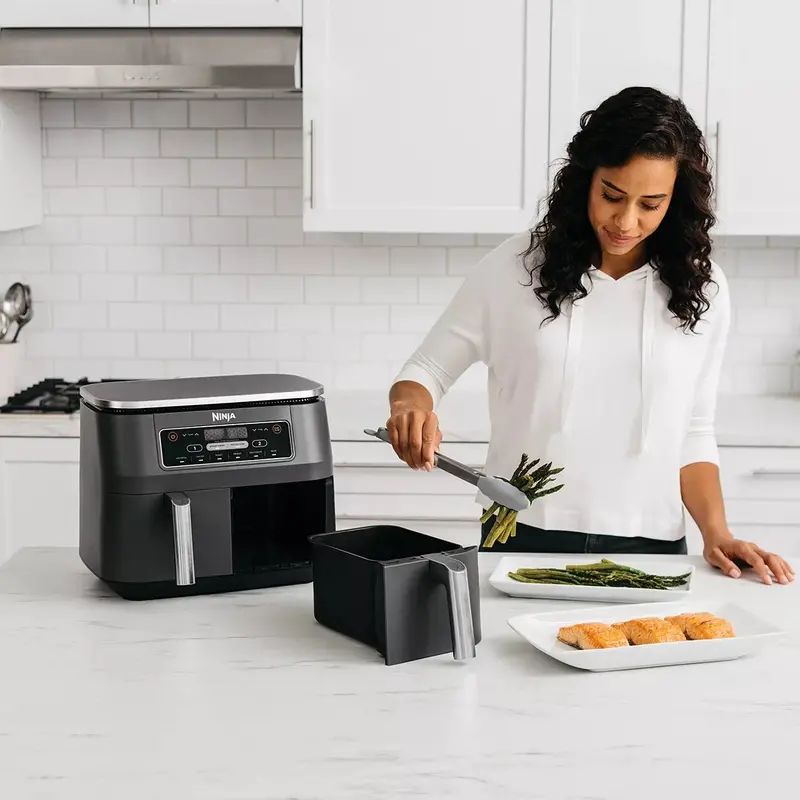 8-Quart Dual-Zone Air Fryer – Two-Basket Design with 6 Cooking Functions - Image 2