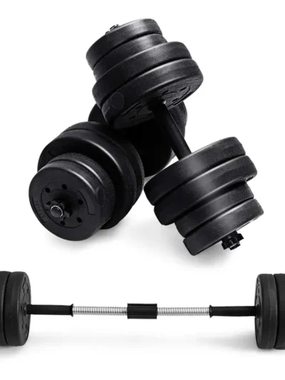 Adjustable Dumbbell and Barbell Set – 66-Pound Total Weight, Space-Saving Design