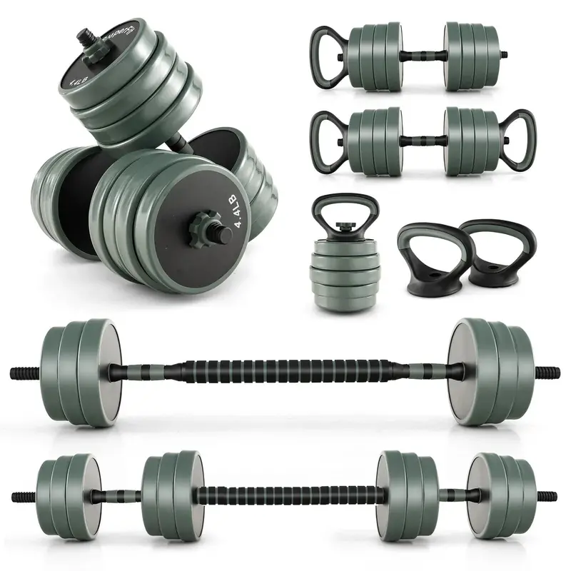 Adjustable Dumbbell Set – 92-Lb Total Weight Free Weights with Secure Connector System