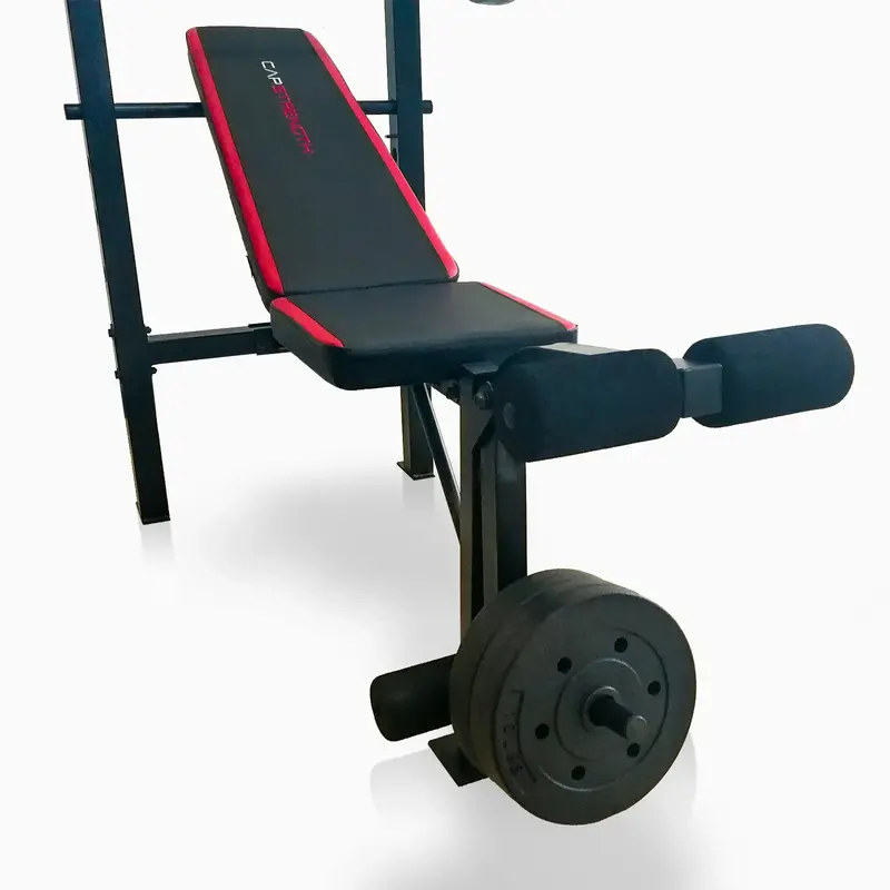 Adjustable Weight Bench with Power Rack, Leg Extension, and 90 lb. Capacity - Image 2
