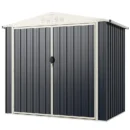 All-Weather Metal Outdoor Storage Shed – Snap-Together Color-Coated Steel Utility House
