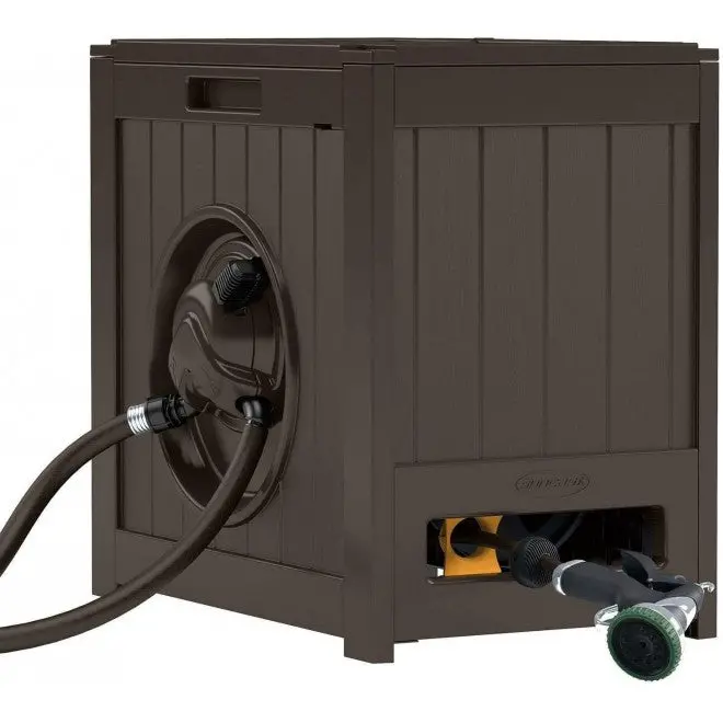 Aquawinder Auto-Rewind Water-Powered Hose Reel — 125-Foot Capacity, Java Finish (2-Pack) - Image 3