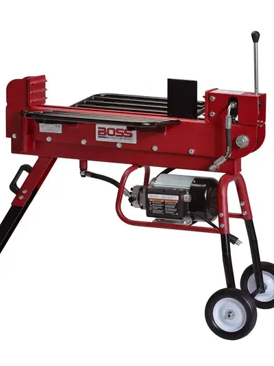 Boss Industrial ED10T20 10-Ton Dual-Wedge Electric Log Splitter – 2.5 HP Motor