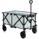 Collapsible Folding Wagon Cart – All-Terrain Universal Wheels, Adjustable Handle & Included Carry Bag