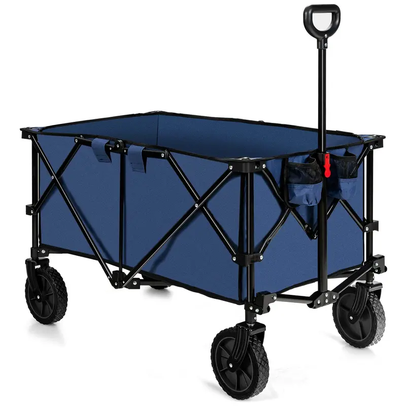 Collapsible Folding Wagon Cart – All-Terrain Universal Wheels, Adjustable Handle & Included Carry Bag - Image 3
