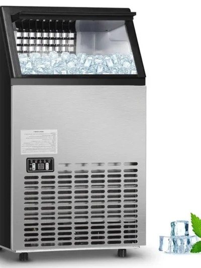 Commercial-Grade Built-In Ice Maker – Stainless Steel, 33 lb Bin Capacity, Includes Ice Scoop