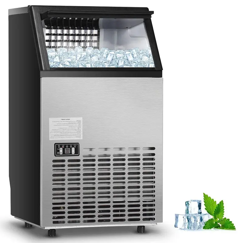 Commercial-Grade Built-In Ice Maker – Stainless Steel, 33 lb Bin Capacity, Includes Ice Scoop