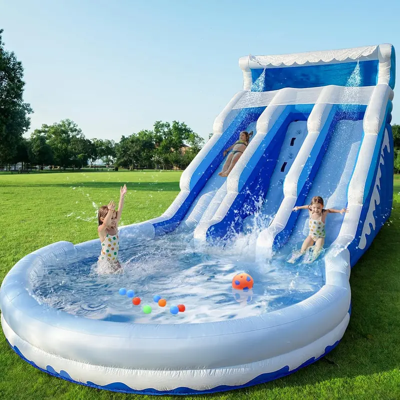 Commercial-Grade Inflatable Water Slide & Bounce House — 20.6′ x 9.5′ x 9.3′ for Kids and Adults (Includes High-Flow Blower)