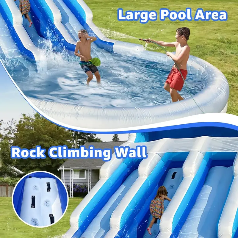 Commercial-Grade Inflatable Water Slide & Bounce House — 20.6′ x 9.5′ x 9.3′ for Kids and Adults (Includes High-Flow Blower) - Image 3
