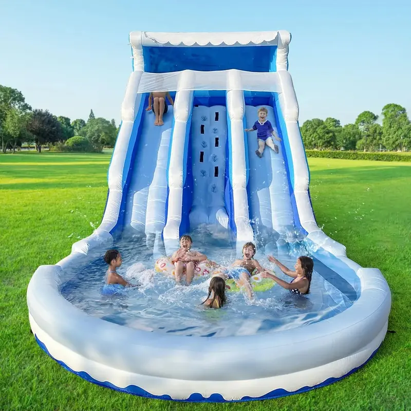 Commercial-Grade Inflatable Water Slide & Bounce House — 20.6′ x 9.5′ x 9.3′ for Kids and Adults (Includes High-Flow Blower) - Image 4