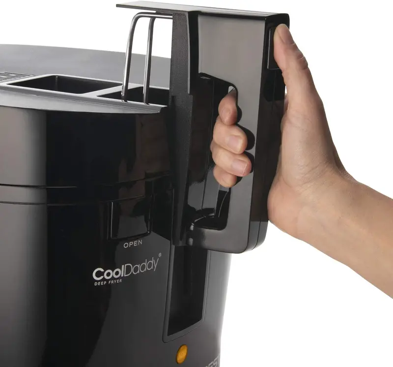 Cool-Touch Black Deep Fryer – Safe Surface Design - Image 3