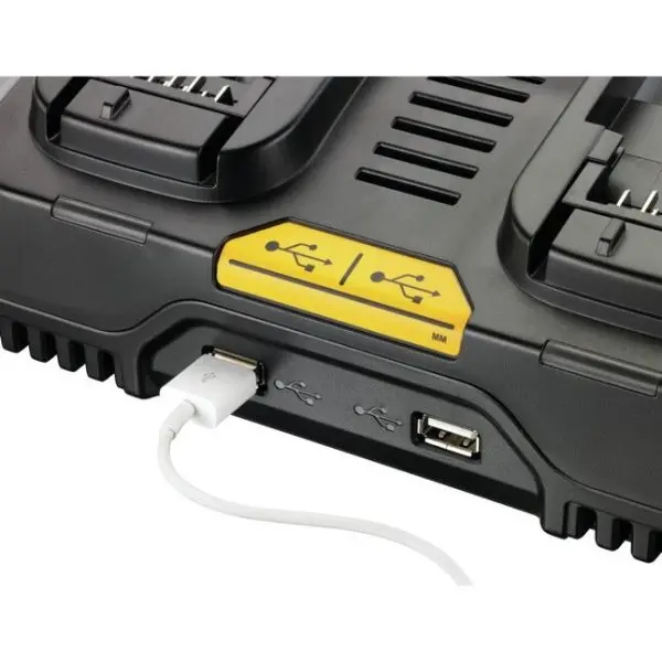 Dual-Voltage (12V/20V) Jobsite Charging Station – Fast Wall-Mounted Battery Charger (Black) - Image 3