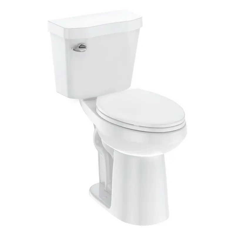 Elongated Two-Piece Toilet — ADA-Compliant Universal Height, 1.28 GPF Siphonic Flush, Soft-Close Seat (Cotton White) - Image 2