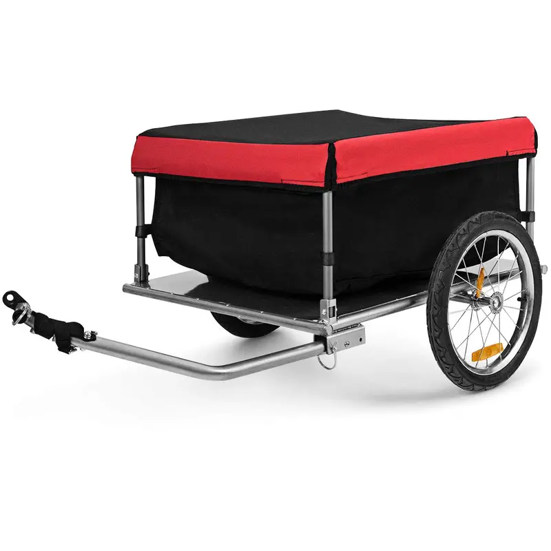 Foldable Bicycle Cargo Trailer – Quick-Release 16″ Wheel Frame for E-Bikes & Standard Bikes