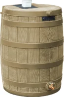 Good Ideas Rain Wizard 50-Gallon Outdoor Rain Barrel – Plastic Water Collection System