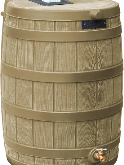 Good Ideas Rain Wizard 50-Gallon Outdoor Rain Barrel – Plastic Water Collection System