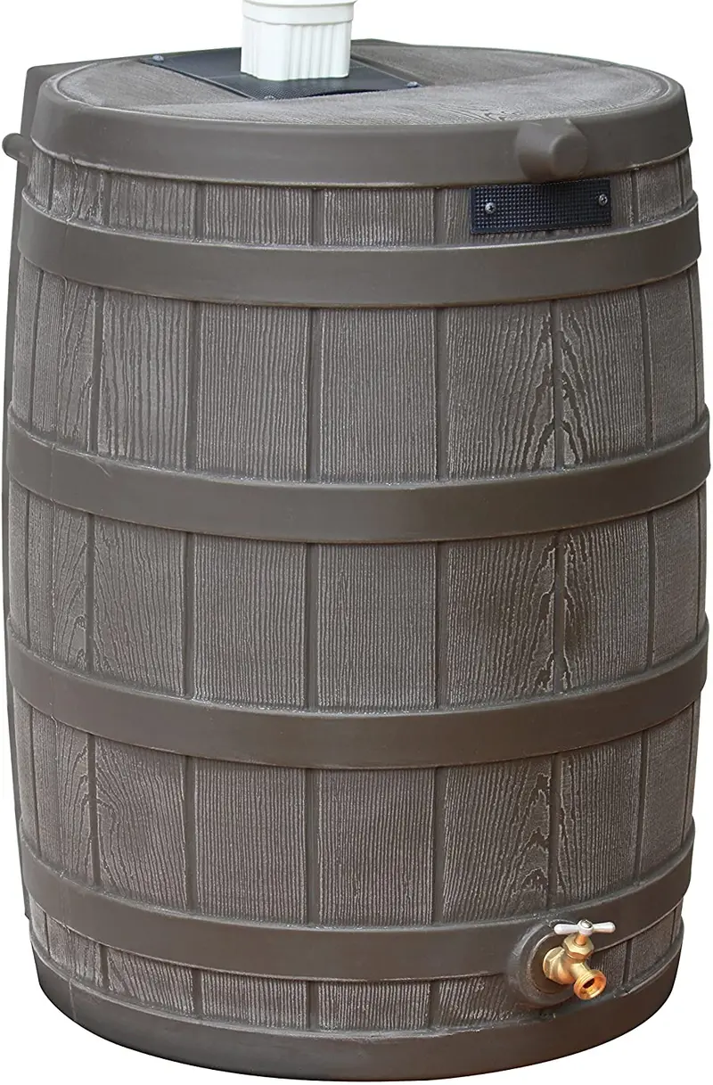 Good Ideas Rain Wizard 50-Gallon Outdoor Rain Barrel – Plastic Water Collection System - Image 2