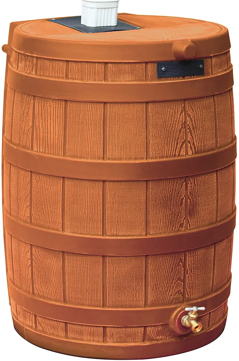 Good Ideas Rain Wizard 50-Gallon Outdoor Rain Barrel – Plastic Water Collection System - Image 3