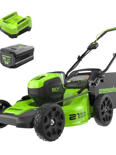 Greenworks 80V 21-Inch Brushless Cordless Lawn Mower – Zero-Emission Push Mower