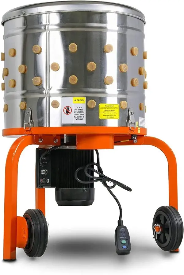 Heavy-Duty Electric Chicken Plucker – 1HP, 280 RPM, 92-Finger Stainless Steel Drum De-feathering Machine