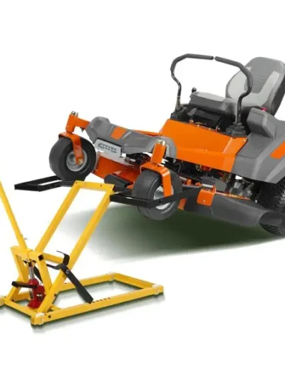 Hydraulic Lawn Mower Lift Stand — 26-Inch Platform, 500-LB Capacity, Heavy-Duty Steel Construction for Riding Mowers & ATVs