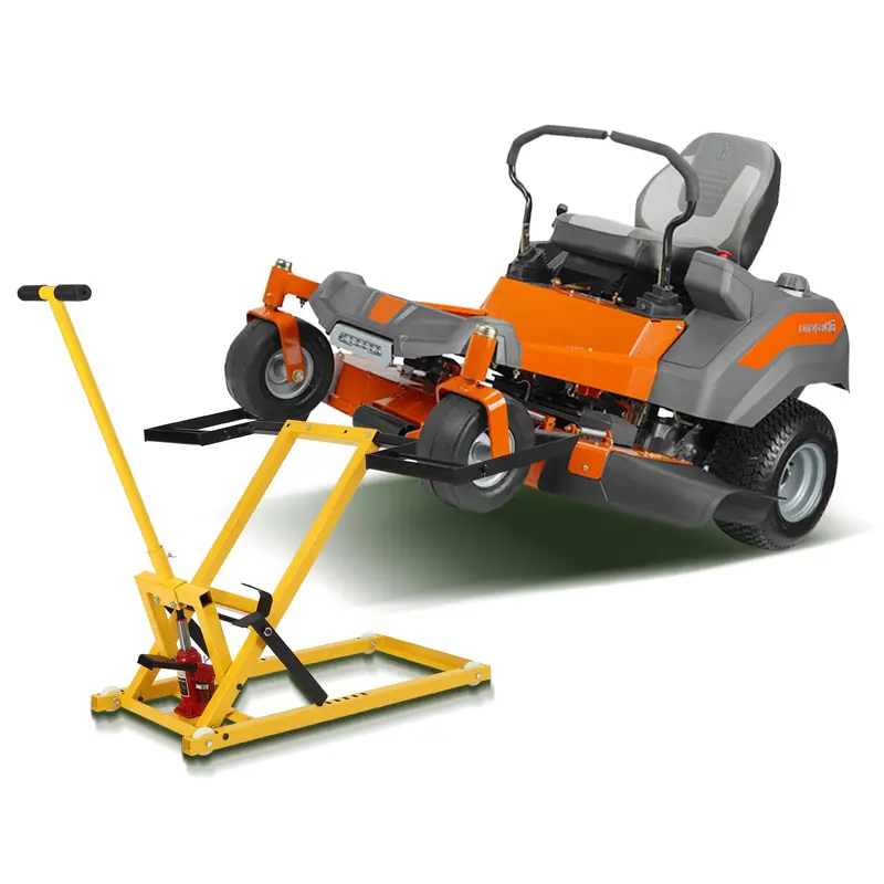 Hydraulic Lawn Mower Lift Stand — 26-Inch Platform, 500-LB Capacity, Heavy-Duty Steel Construction for Riding Mowers & ATVs - Image 2