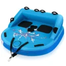 Inflatable Sofa-Style Towable Tube – 1–2 Person Marine Water Sport Accessory with Drainage Ports