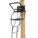 Jumbo Jack Adjustable Ladder Stand – Oversized Platform, Mesh Seat, Shooting Rail Included