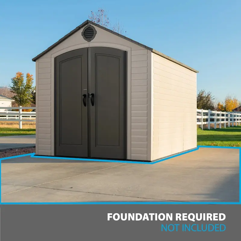 Lifetime 8 ft. x 10 ft. Weatherproof Outdoor Storage Shed - Image 6