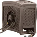 Lightweight Wicker Garden Hose Reel – Hands-Free, Water-Powered Retraction