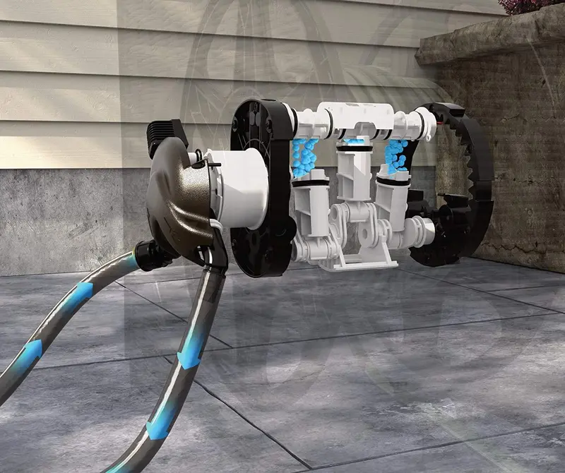 Lightweight Wicker Garden Hose Reel – Hands-Free, Water-Powered Retraction - Image 3