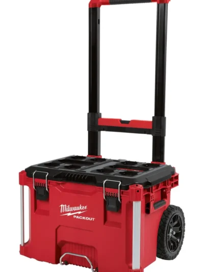 Milwaukee PACKOUT Rolling Modular Storage Box – Durable Interlocking Tool Organizer