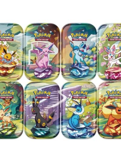 Pokemon Prismatic Evolutions Mini Tin Display