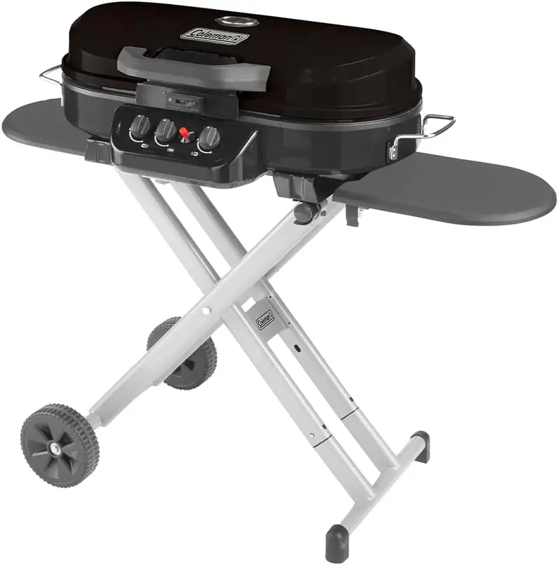 Portable Propane Stand-Up Grill – 3-Burner Adjustable Gas Cooking Station