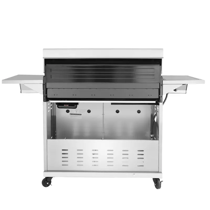 Premier 6-Burner Stainless Steel Propane Grill – Sear Burner, Side Burner, 74,000 BTU, Cabinet-Style Outdoor BBQ - Image 4
