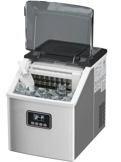 Premium Stainless Steel Countertop Ice Maker – 48 lbs/Day Output with Auto-Clean Cycle