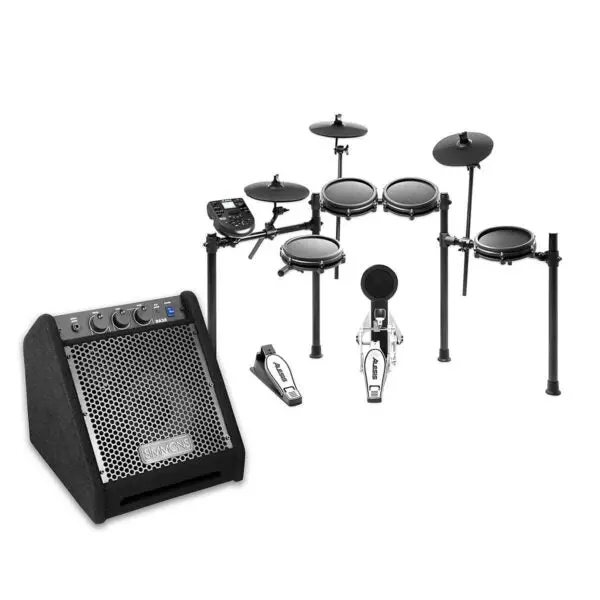 Professional Electronic Drum Set – DA25 Amp, 8 Mesh Toms, Dual-Zone Snare, 10 Cymbals