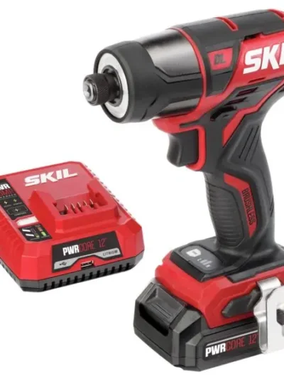 PWR CORE 12V Cordless Brushless Impact Driver Kit – Includes Battery and Charger