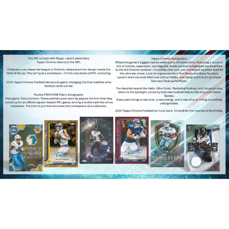 2025 Topps Chrome Football Hobby Box - Image 4