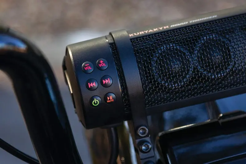 Road Thunder 300W Waterproof Bluetooth Motorcycle Sound Bar – Satin Black Handlebar Mount - Image 6