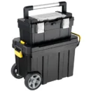 Rolling Portable Tool Box – Modular Plastic Storage Organizer with Wheels & Multi-Compartment Layout