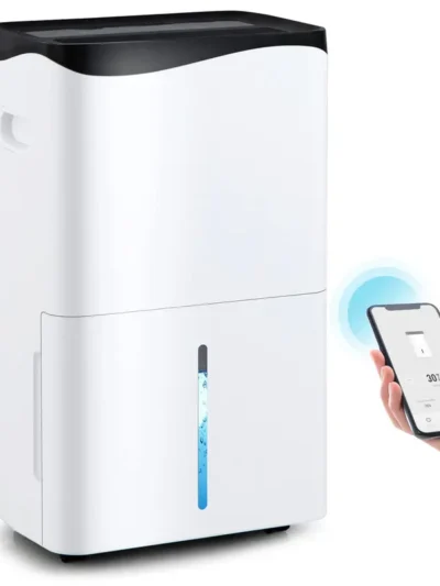 Smart 100-Pint Dehumidifier for Large Spaces up to 5500 Sq. Ft – App & Alexa Compatible