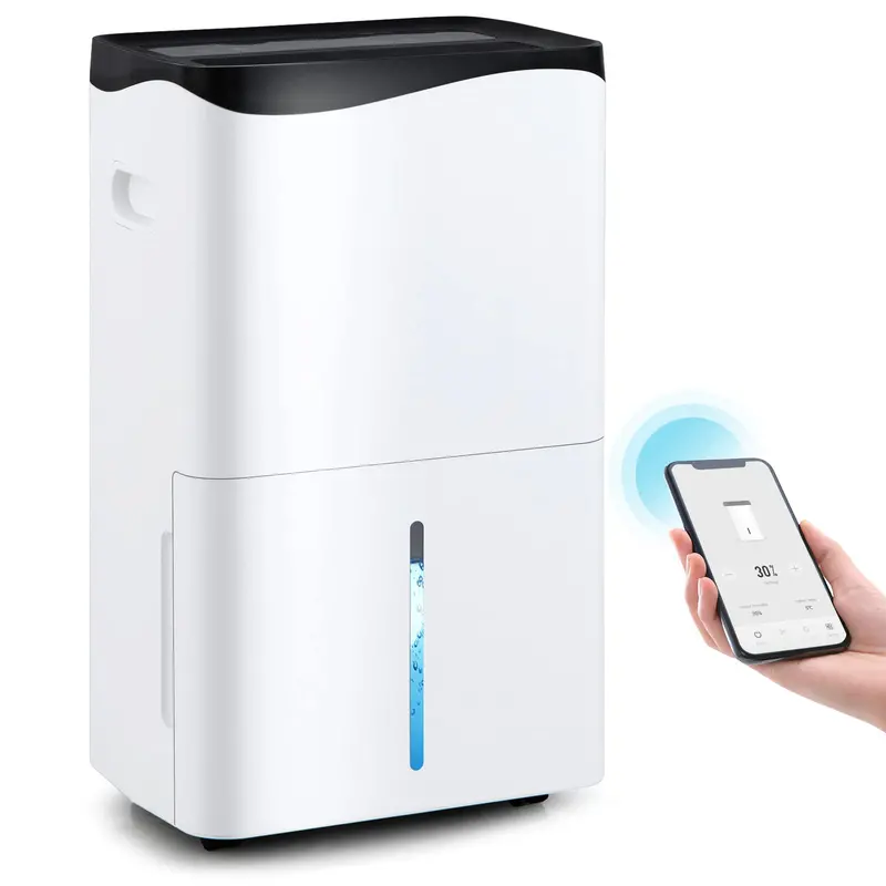 Smart 100-Pint Dehumidifier for Large Spaces up to 5500 Sq. Ft – App & Alexa Compatible